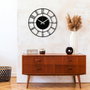 Wallity Enzoclock - S011 Reloj de Pared Decorativo de Metal Negro
